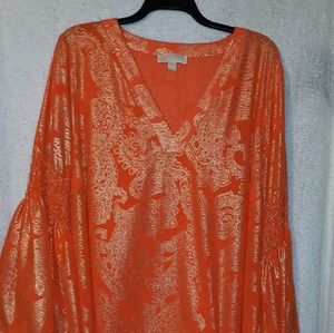 MICHAEL Michael Kors Poppy/Gold Tunic 3X